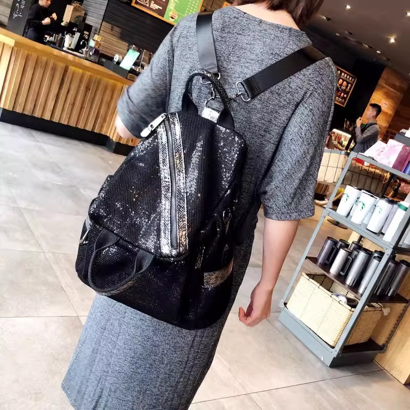 Luxury Bags For School - Новые женские нейлоновые рюкзаки с блестками,