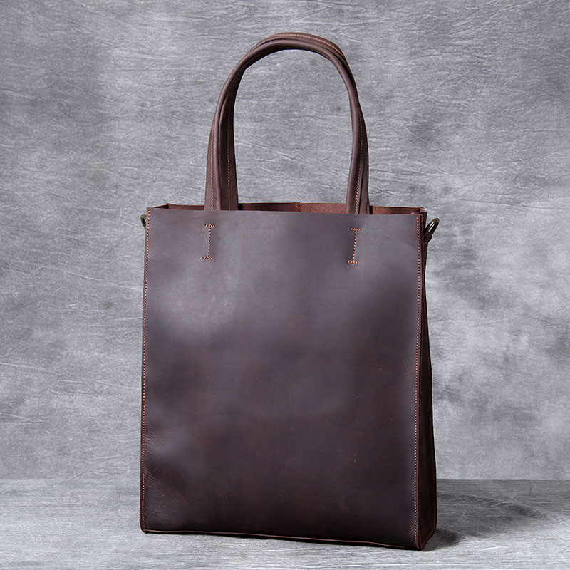 Luxury Bags For School - Винтажная мужская сумка-тоут из натуральной кожи,