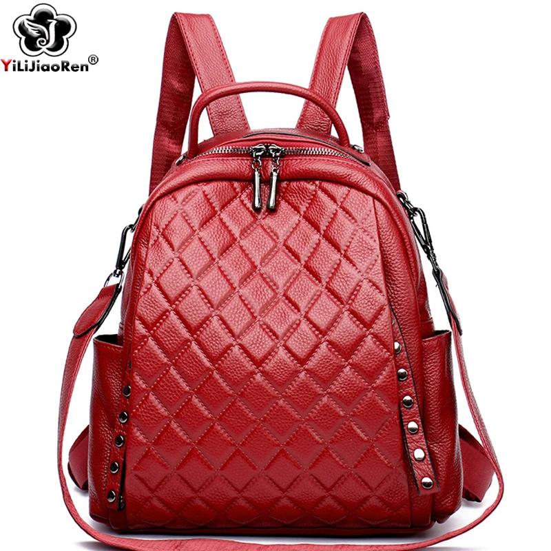 Luxury Bags For School - Рюкзак из натуральной кожи, женская сумка