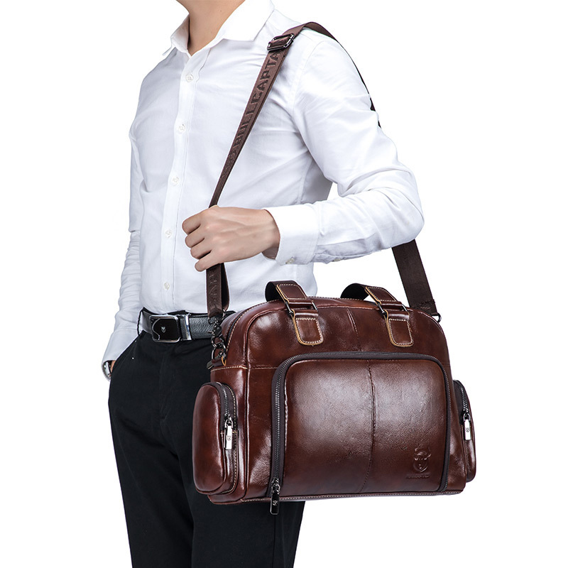 Luxury Bags That Fit Laptop - Сумка мужская из натуральной воловьей кожи,
