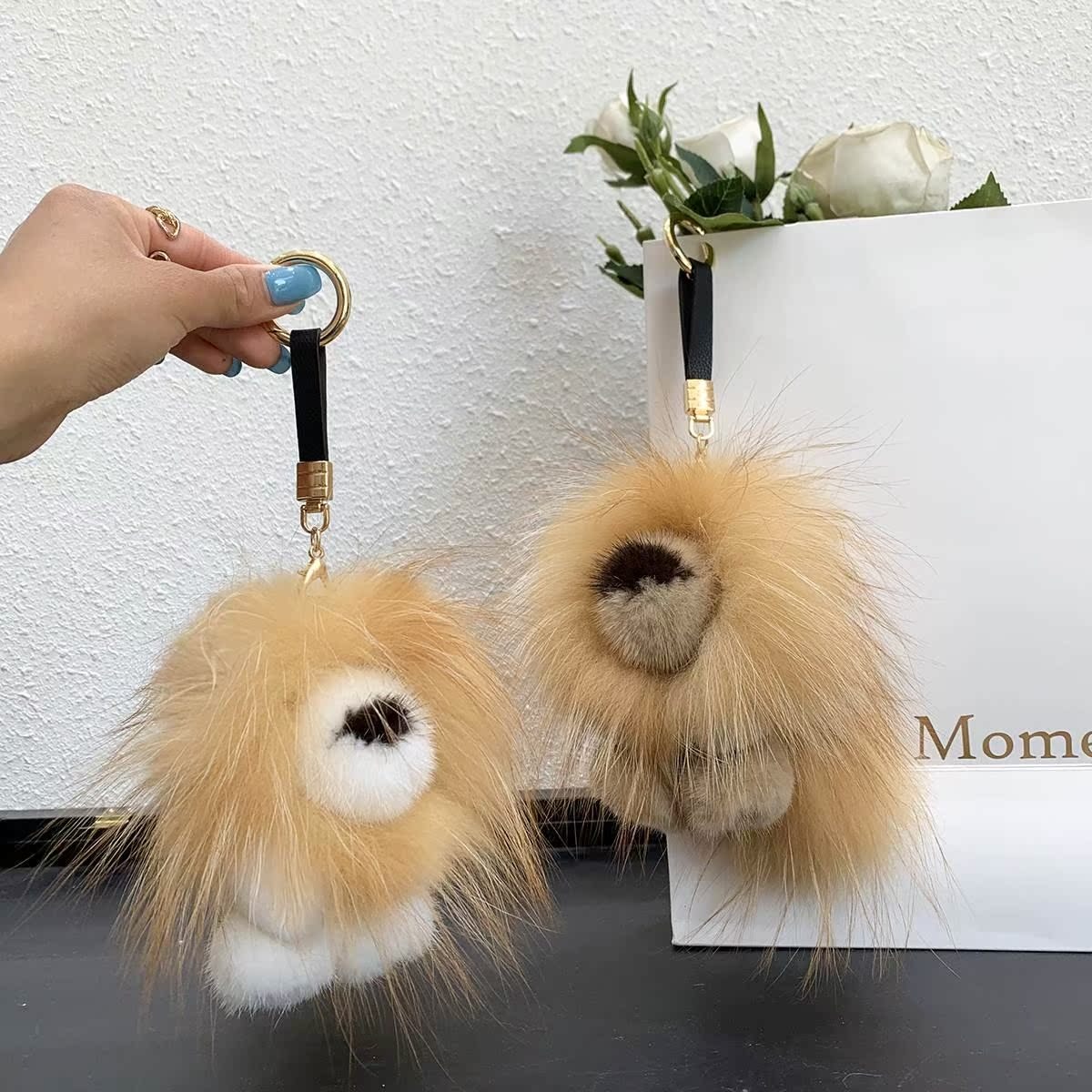 Luxury Bags For Kids - Роскошный брелок-подвеска из натурального меха норки