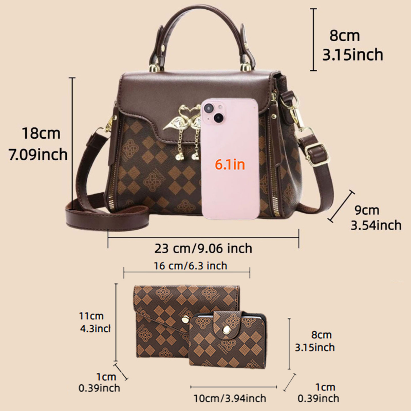 Набор из 3 женских сумок, легк – обзор и цена Luxury Bags Women